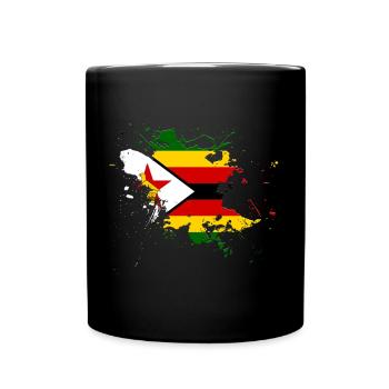 Drapeau du Zimbabwe comme une touche de couleur - Mug uni - noir - Devant