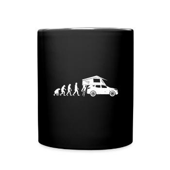 Dachzelt Evolution Klapp-Dachzelt Geschenk - Tasse einfarbig - Schwarz - Vorne