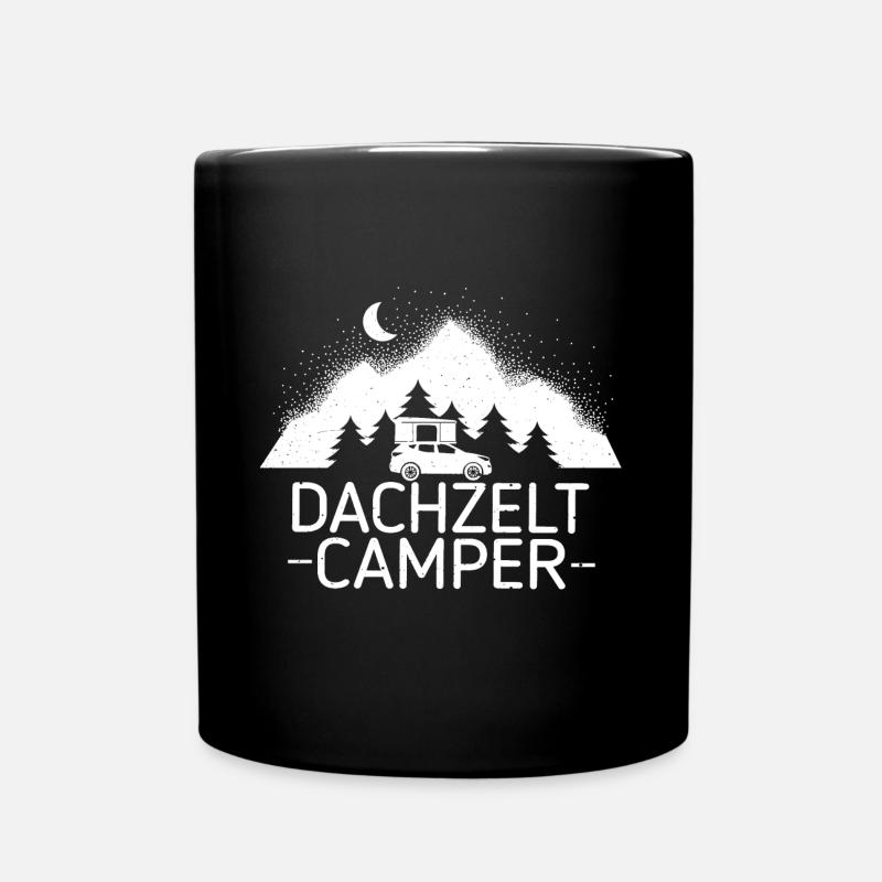 Dachzelt Camper Geschenk für Camping Dachzelten - Tasse einfarbig - Schwarz