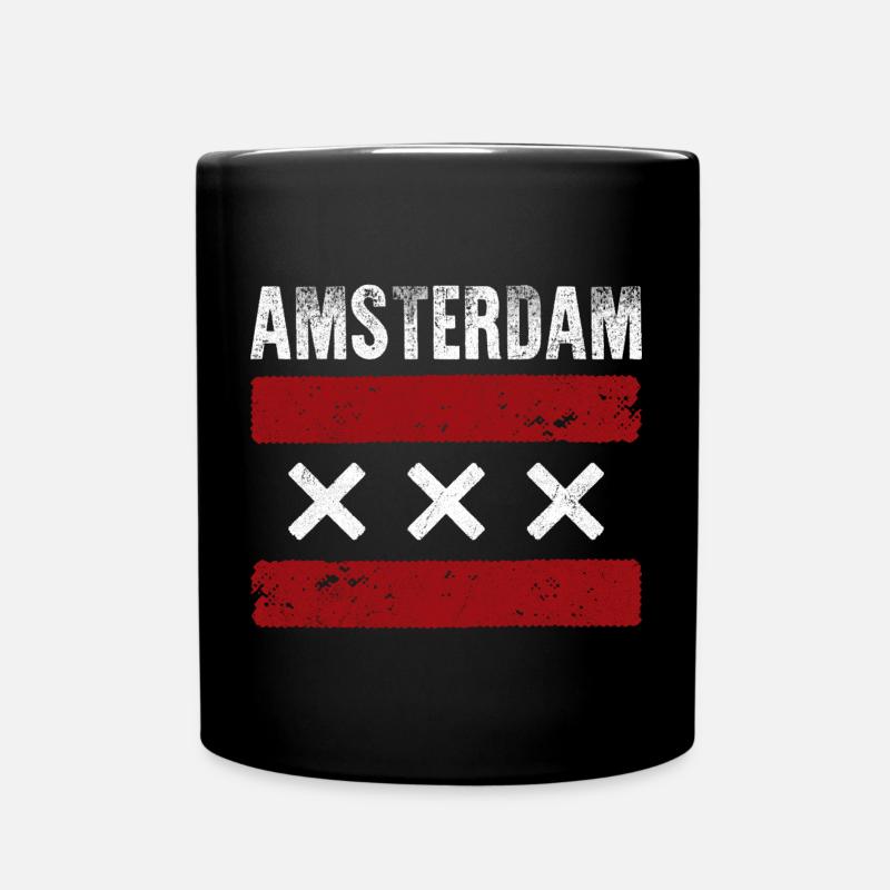 Amsterdam Grunge XXX Bar - Tasse einfarbig - Schwarz