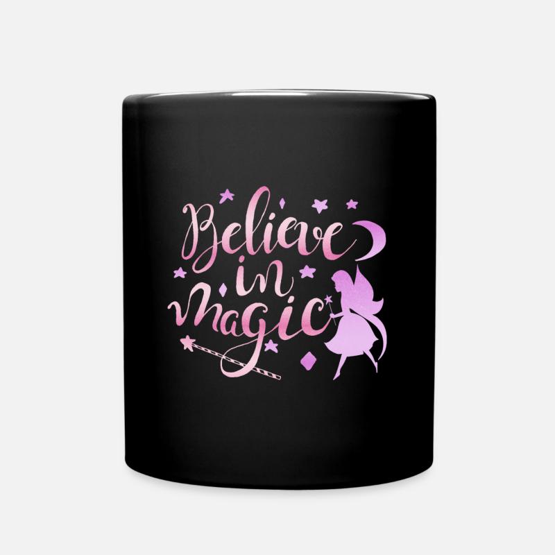 Pinke Fee Magie - Tasse einfarbig - Schwarz