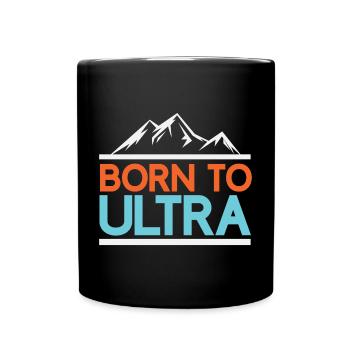 Geboren für Ultra Running - Tasse einfarbig - Schwarz - Vorne