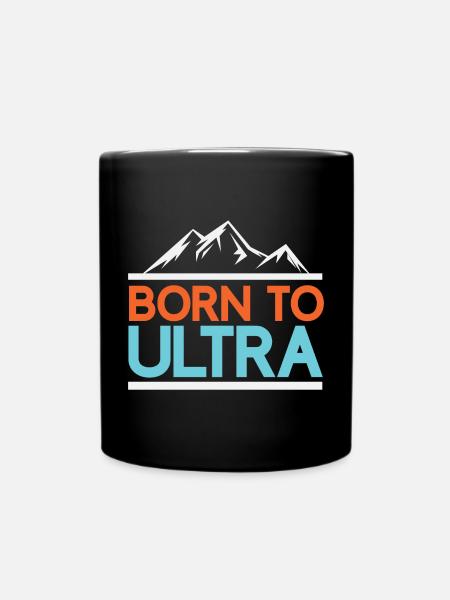 Geboren für Ultra Running - Tasse einfarbig - Schwarz