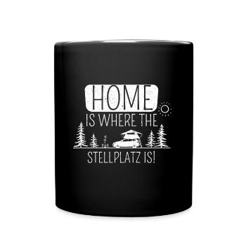 Dachzelt Camper | Geschenk Autodachzelt Zubehör - Tasse einfarbig - Schwarz - Vorne