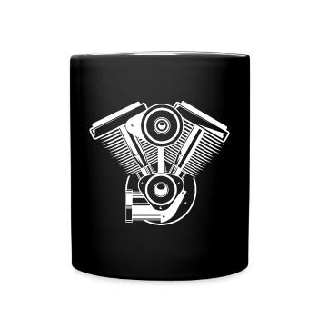 Illustration graphique de l’icône de la voiture de moteur V8 - Mug uni - noir - Devant