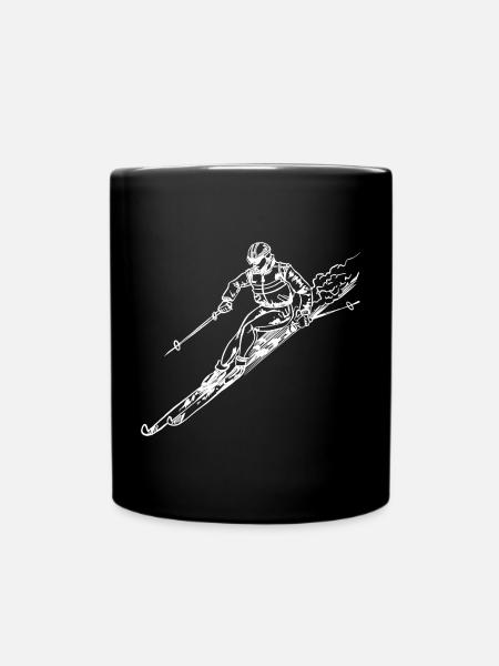Ski - Tasse einfarbig - Schwarz