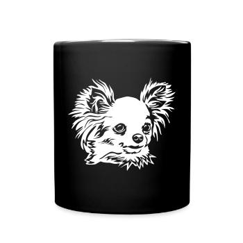 Tête de Chihuahua "Black Edition" - Mug uni - noir - Devant