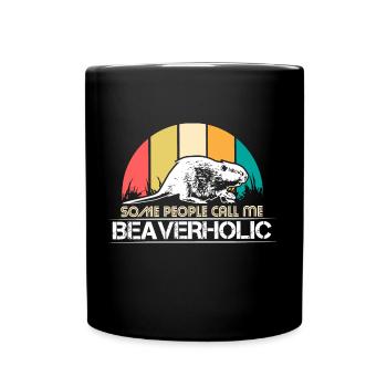 Idée cadeau animal castor - Mug uni - noir - Devant
