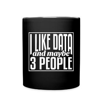 Data Data Science Data Analyst - Full Colour Mug - black - Front