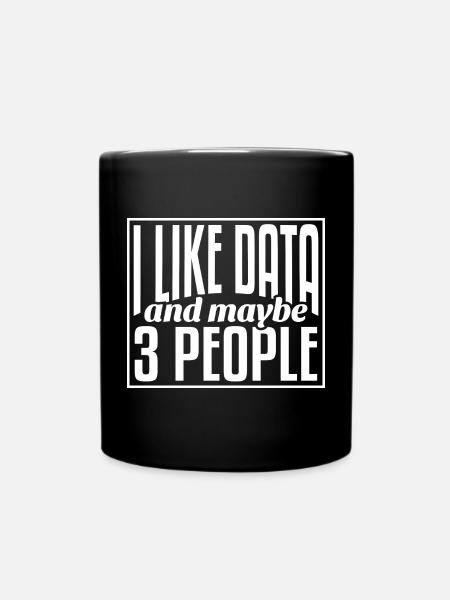Data Data Science Data Analyst - Full Colour Mug - black