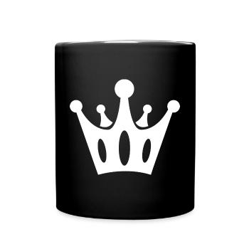krone crown symbol team könig verein Logo icon - Tasse einfarbig - Schwarz - Vorne