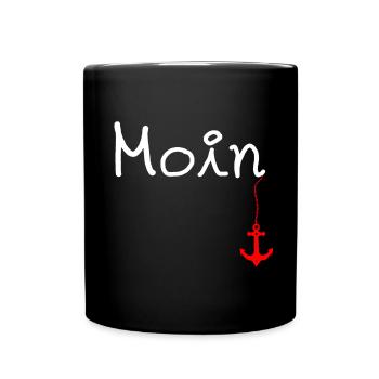 Anker Moin Koch- und Grillschürze Nordseefan - Tasse einfarbig - Schwarz - Vorne