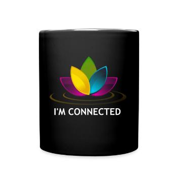 Namaste Lotus Blume Yoga Lotusblume - Tasse einfarbig - Schwarz - Vorne