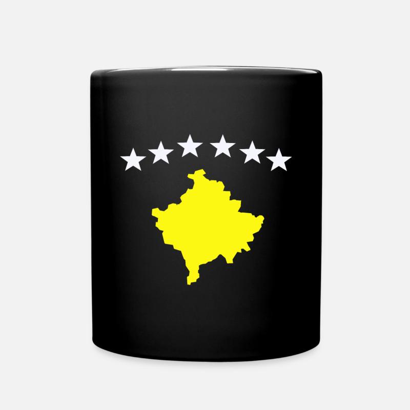Kosovo Flagge - Tasse einfarbig - Schwarz