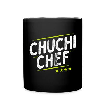 Küchenchef - Chuchi Chef - Schweizerdeutsch - Tasse einfarbig - Schwarz - Vorne