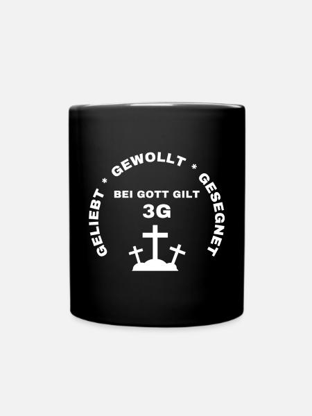 3G Regel geliebt gewollt gesegnet Jesus Christus - Tasse einfarbig - Schwarz