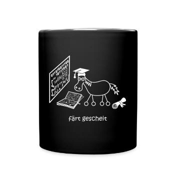 finté, cheval intelligent, QI, intelligent - Mug uni - noir - Devant