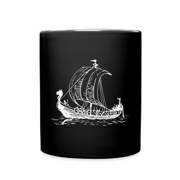 Viking Viking Ship Dragon Boat - Full Colour Mug - black - Front