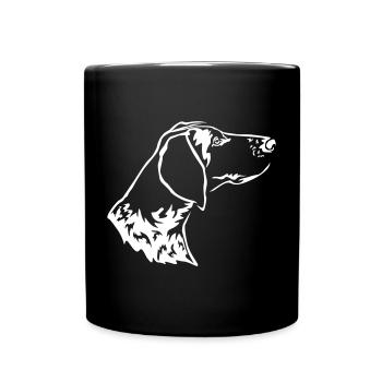 German Shorthair Head "Black Edition" - Full Colour Mug - black - Front