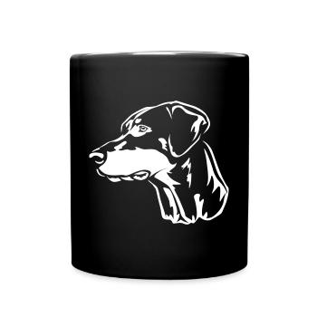 Doberman Head "Black Edition" - Full Colour Mug - black - Front