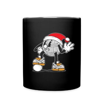 Boule Ball Pétanque Tenue chapeau de Noël Bouler - Mug uni - noir - Devant