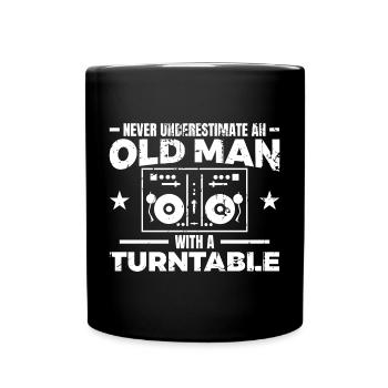 DJ Vater - Tasse einfarbig - Schwarz - Vorne