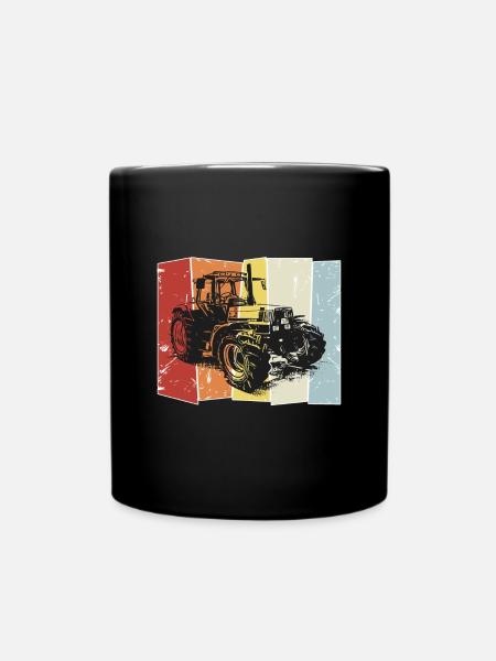Traktor Deutz retro style - Tasse einfarbig - Schwarz