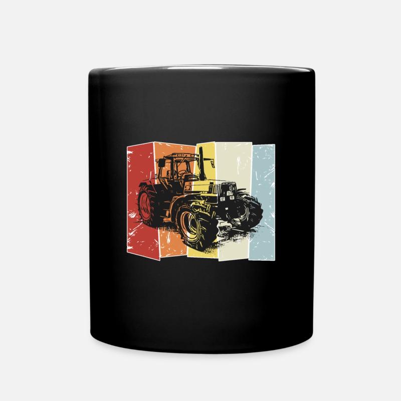 Traktor Deutz retro style - Tasse einfarbig - Schwarz