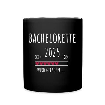 Bachelorette 2025 Abschluss Studentin Bachelor - Tasse einfarbig - Schwarz - Vorne