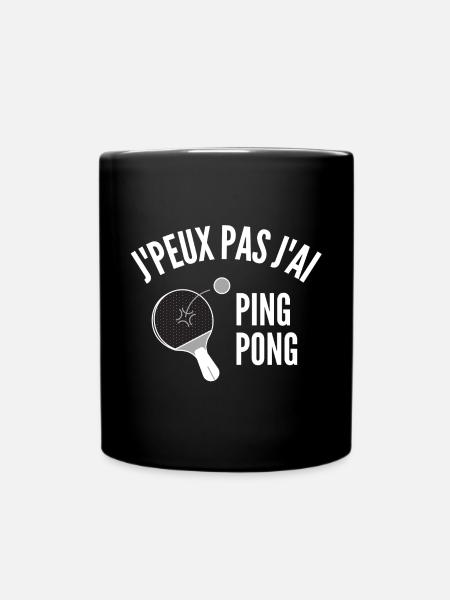 ping-pong, ping-pong sport, pongiste - Mug uni - noir