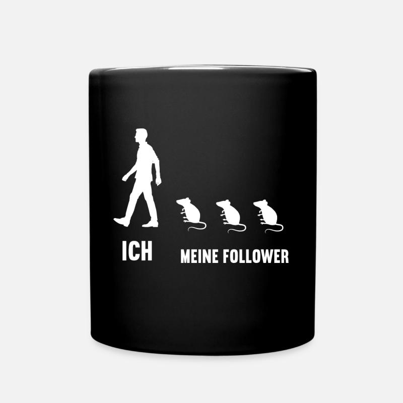 ich meine Follower Ratte Ratten rattenbesitzer - Tasse einfarbig - Schwarz