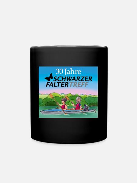 30 Jahre Schwarzer Falter - Faltboottreffen - Tasse einfarbig - Schwarz
