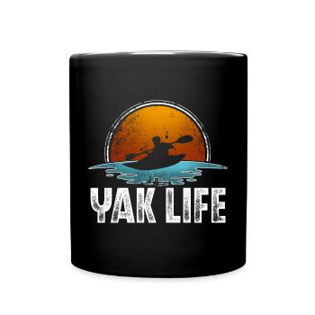 Kajak Kajakfahren - Tasse einfarbig - Schwarz - Vorne