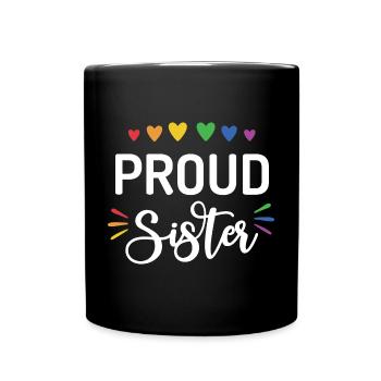 Proud Sister - Full Colour Mug - black - Front