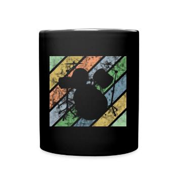 Drummer Design Drumkit - Full Colour Mug - black - Front