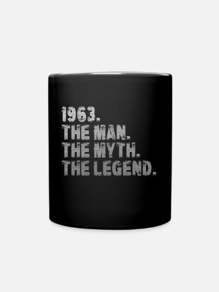 Jahrgang 1963 Geburtstag Mann Mythos Legende - Tasse einfarbig - Schwarz