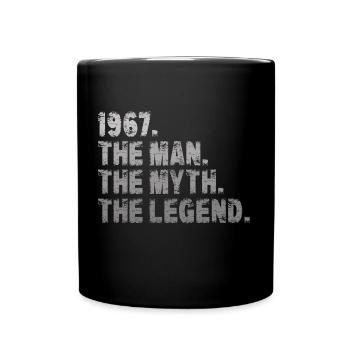 Millésime 1967 Anniversaire Homme Mythe Légende - Mug uni - noir - Devant