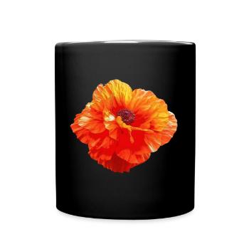 Mohnblume - rote Schönheit - Tasse einfarbig - Schwarz - Vorne