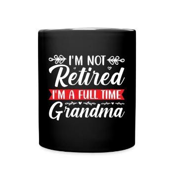 Rétro Vintage Granny Motif Design - Mug uni - noir - Devant