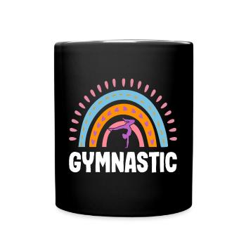 Gymnastik Turnerin Gymnast Gymnastics Mädchen - Tasse einfarbig - Schwarz - Vorne