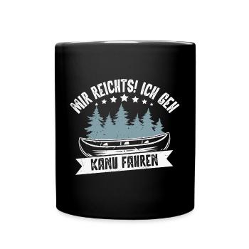 Kanu Kanufahrer Kanufahren - Tasse einfarbig - Schwarz - Vorne