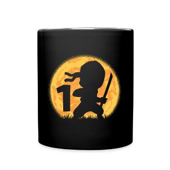 1st Birthday Boy I am 1 one year old ninja - Full Colour Mug - black - Front