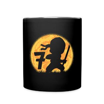 7. Anniversaire Garçon Je suis 7 ninja de sept ans - Mug uni - noir - Devant