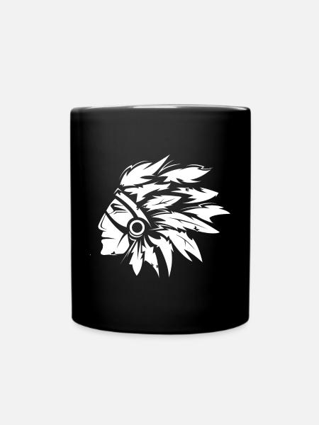 Chef indien Illustration Art graphique - Mug uni - noir