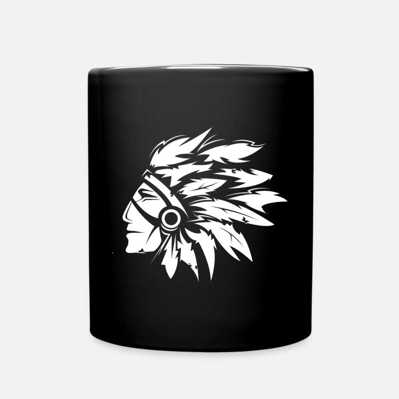 Chef indien Illustration Art graphique - Mug uni - noir
