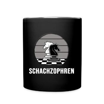 schach schachbrett schachspieler schachmatt - Tasse einfarbig - Schwarz - Vorne
