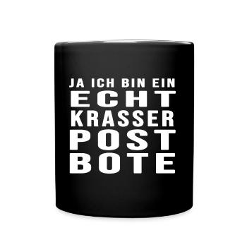 briefträger postbote post - Tasse einfarbig - Schwarz - Vorne