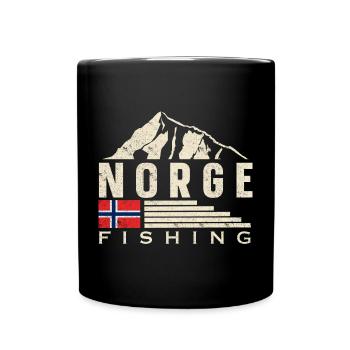 Norvège Pêche à la ligne Pêche - Mug uni - noir - Devant