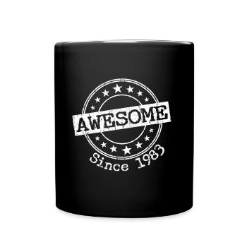 Jahrgang 1983 40. Geburtstag Hochzeitstag Jubiläum - Tasse einfarbig - Schwarz - Vorne
