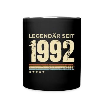 31. Geburtstag 31 Jahre Retro Legendär seit 1992 - Tasse einfarbig - Schwarz - Vorne